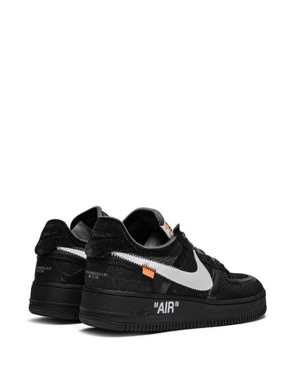 نایک ایر فورس بدون ساق آف وایت مشکی Nike air force off white black — تصویر ۲