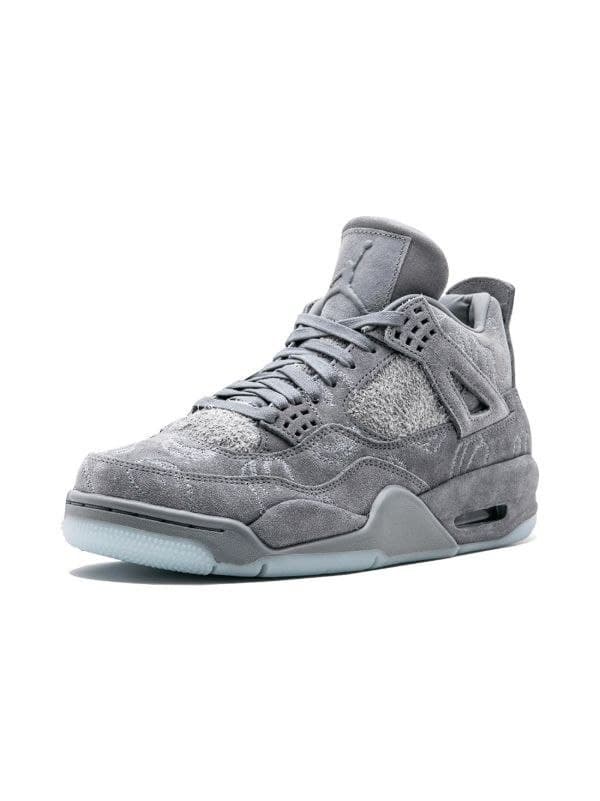 نایک ایر جردن ۴ کواز خاکستری جیر Nike jordan 4 xx suede leather gray — تصویر ۳
