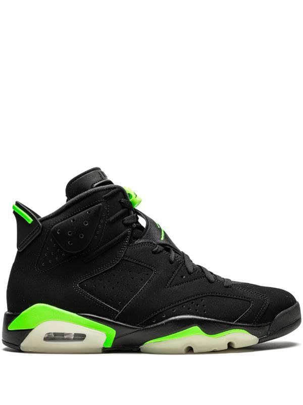 نایک ایر جردن ۶ الکتریک سبز مشکی Nike air jordan 6 electric green and black