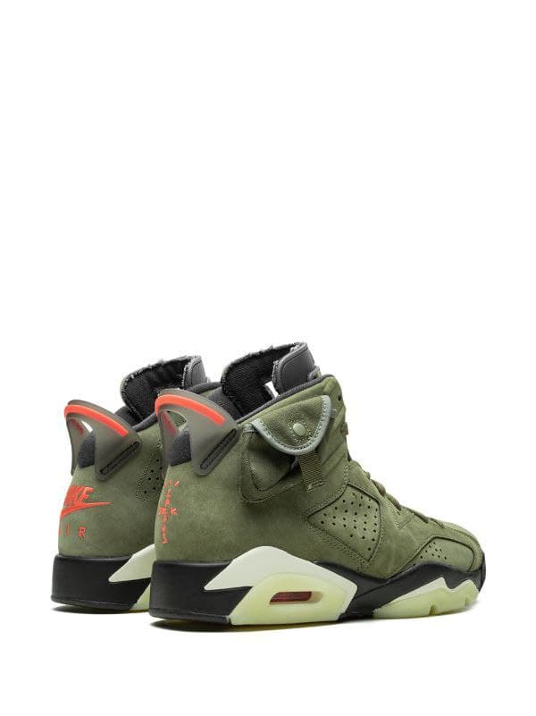 نایک ایر جردن ۶ تراویس اسکات سبز Nike air jordan 6 travis Scott cactus Jack green — تصویر ۴