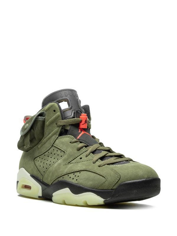 نایک ایر جردن ۶ تراویس اسکات سبز Nike air jordan 6 travis Scott cactus Jack green — تصویر ۲