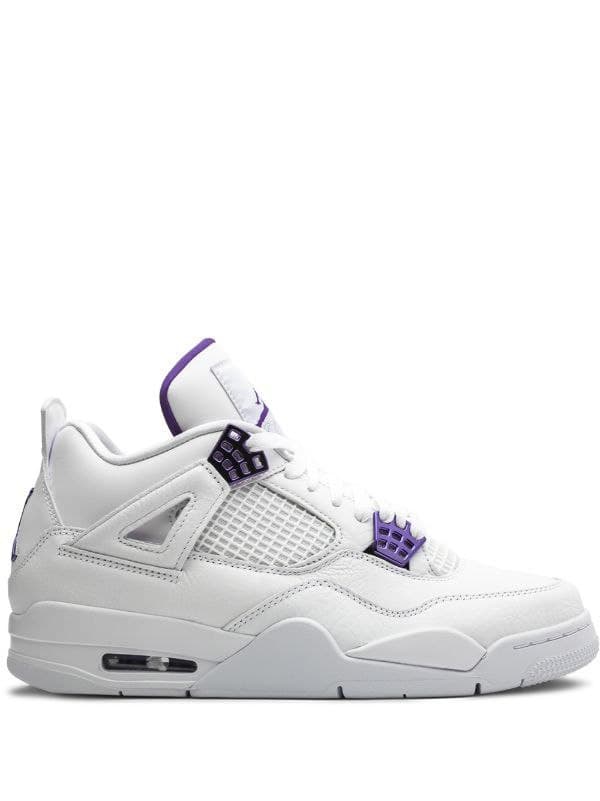 نایک ایر جردن ۴ متالیک سفید بنفش Nike air jordan 4 metallic white and purple