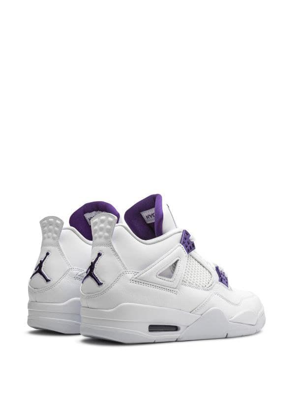نایک ایر جردن ۴ متالیک سفید بنفش Nike air jordan 4 metallic white and purple — تصویر ۳