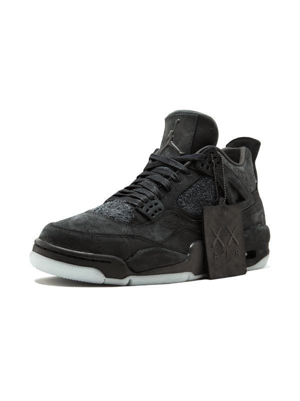نایک ایر جردن ۴ کواز مشکی Nike air Jordan 4 kaws black suede — تصویر ۴