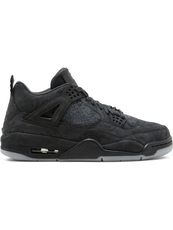نایک ایر جردن ۴ کواز مشکی Nike air Jordan 4 kaws black suede