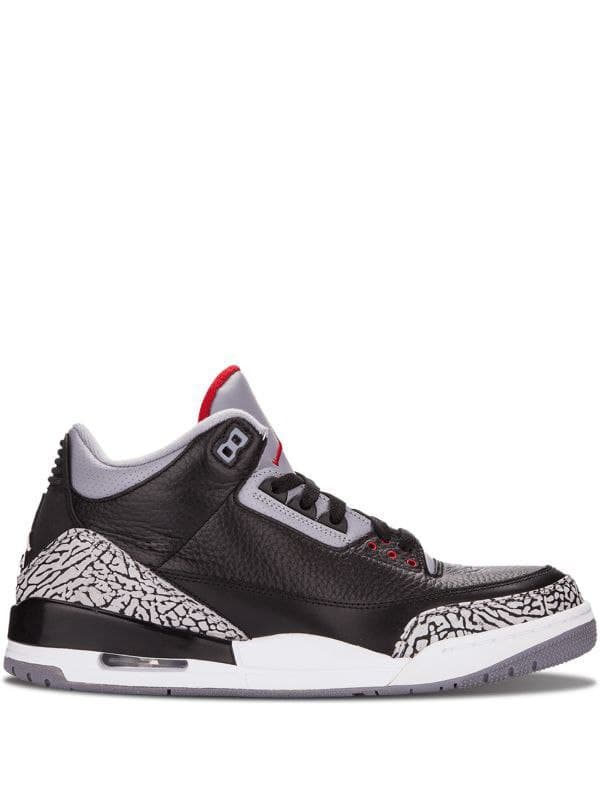 نایک ایر جردن ۳ رترو مشکی طوسی Nike air Jordan 3 retro black and grey