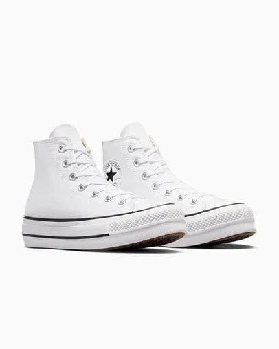 کانورس ساقدار آل استار چاک تیلور لیفت پلتفورم سفید Converse all star chuck taylor lift platform white — تصویر ۳