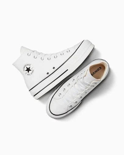 کانورس ساقدار آل استار چاک تیلور لیفت پلتفورم سفید Converse all star chuck taylor lift platform white — تصویر ۵