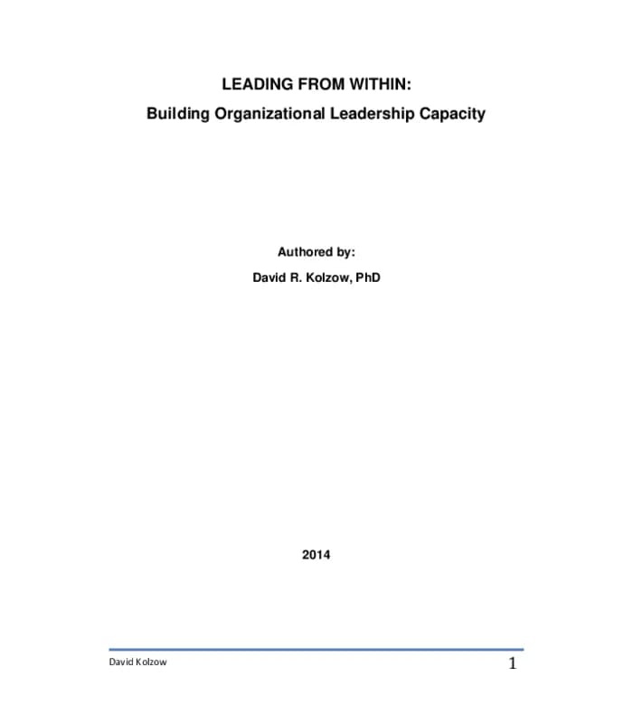 کتاب Leading from Within (رهبری از درون) اثر دیوید آر. کلزوف – نسخه انگلیسی PDF