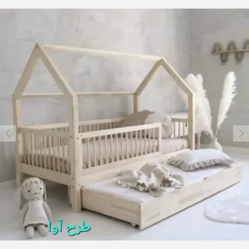 تخت کودک و نوجوان آوا همراه با تخت مهمان. هزینه ارسال بصورت پس کرایه مبلمان فرنا مدل 1143136