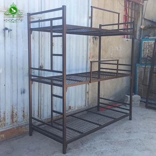 تخت خواب سه طبقه مدل سربازی مبلمان فرنا مدل 1143106