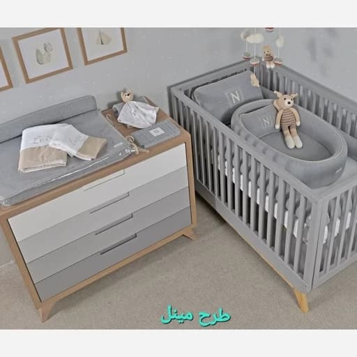 تخت خواب نوزاد و کودک طرح مینل. هزینه ارسال بصورت پس کرایه میباشد مبلمان فرنا مدل 1143065