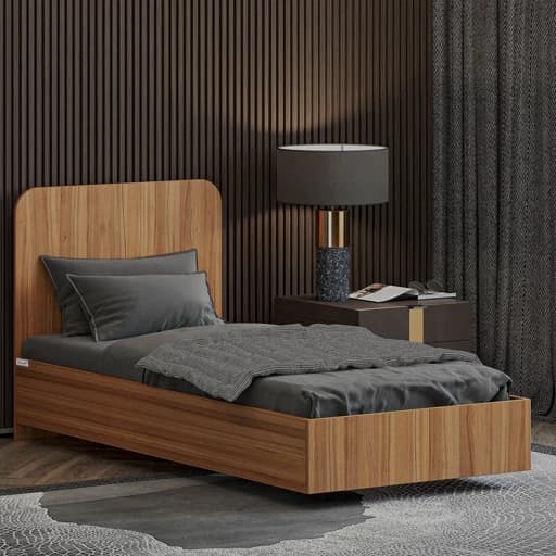 تخت خواب ملامینه یک نفره مدل FH911 سایز 90×200 سانتی متر مبلمان فرنا مدل 1143046
