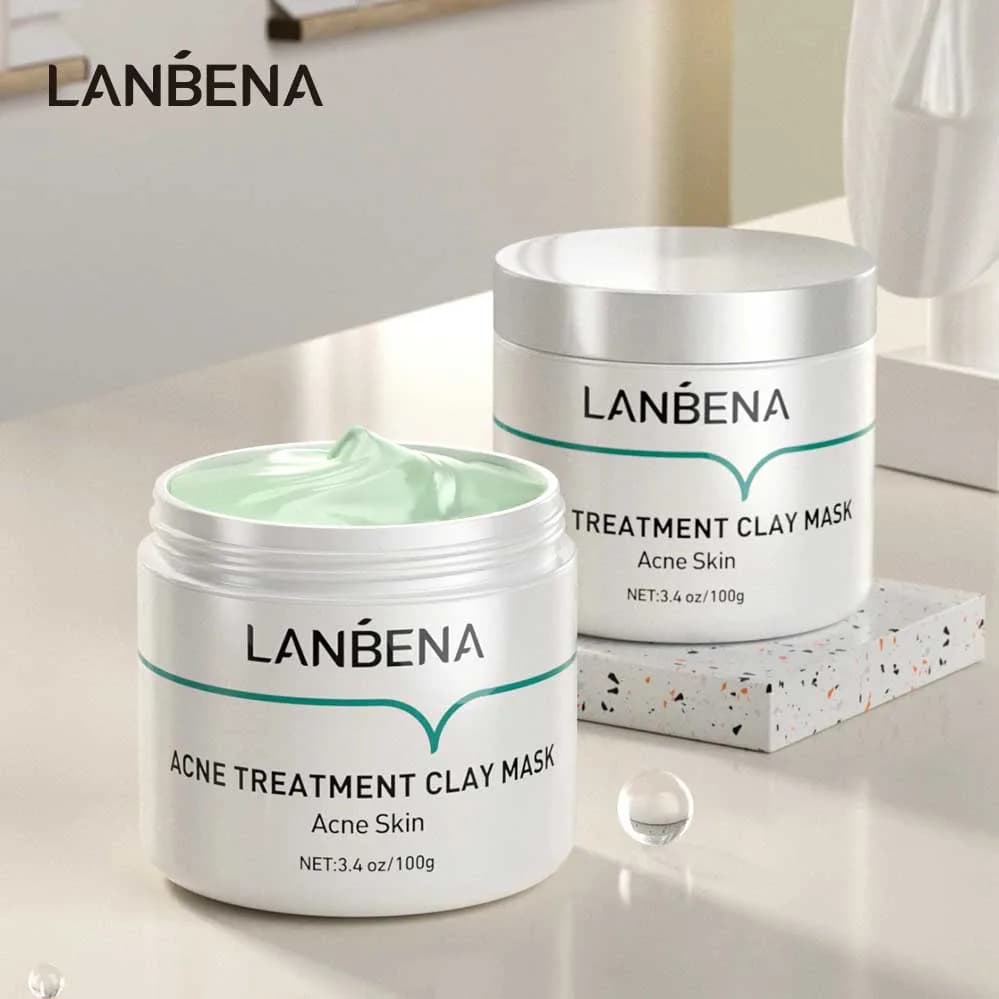 ماسک ضد جوش و آکنه خاک رس لانبنا Lanbena — تصویر ۲