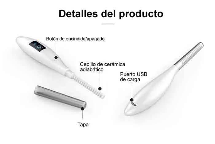 فرمژه برقی حرارتی شارژی 80 درجه سه بعدی Heated Eyelash Curler — تصویر ۸