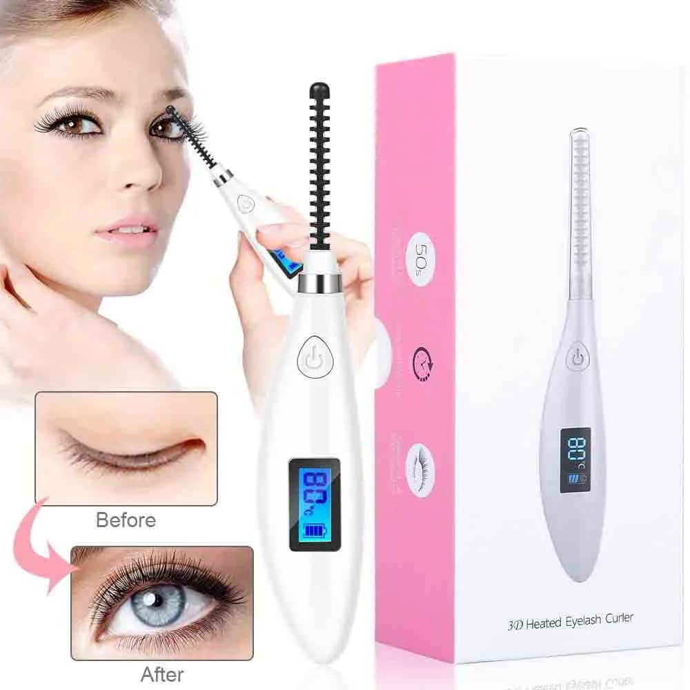 فرمژه برقی حرارتی شارژی 80 درجه سه بعدی Heated Eyelash Curler — تصویر ۵