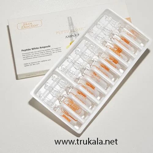 پک امپول سفید پپتید عصاره پوست نارنگی skin doctor — تصویر ۲