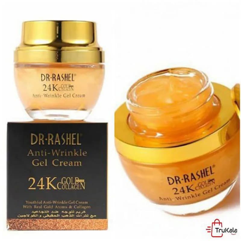 کرم ژل ضد چروک جوانسازی صورت طلا 24 عیار دکتر راشل