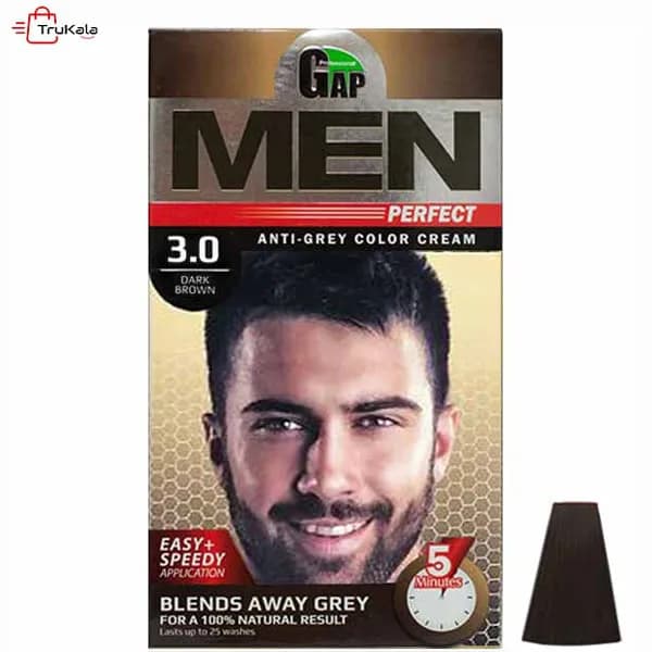 رنگ مو مردانه گپ شماره 3.0 قهوه ای تیره