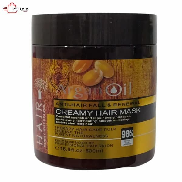 ماسک مو آرگان اویل Argan oil برند hair حجم ۵۰۰ میلی لیتر