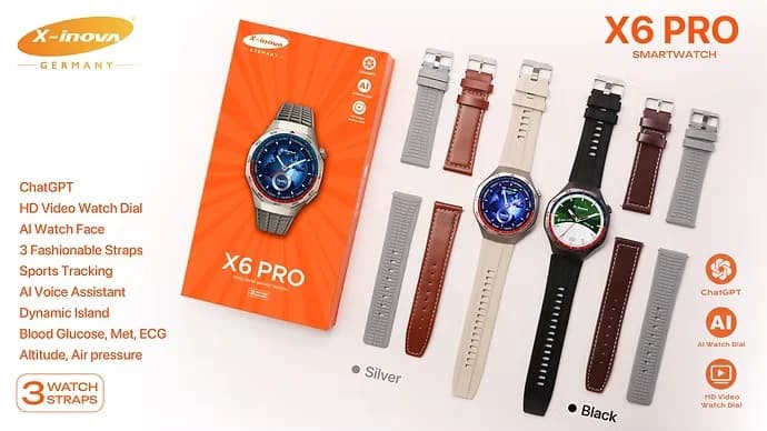 ساعت هوشمند مدل مشکی X6 PRO — تصویر ۲