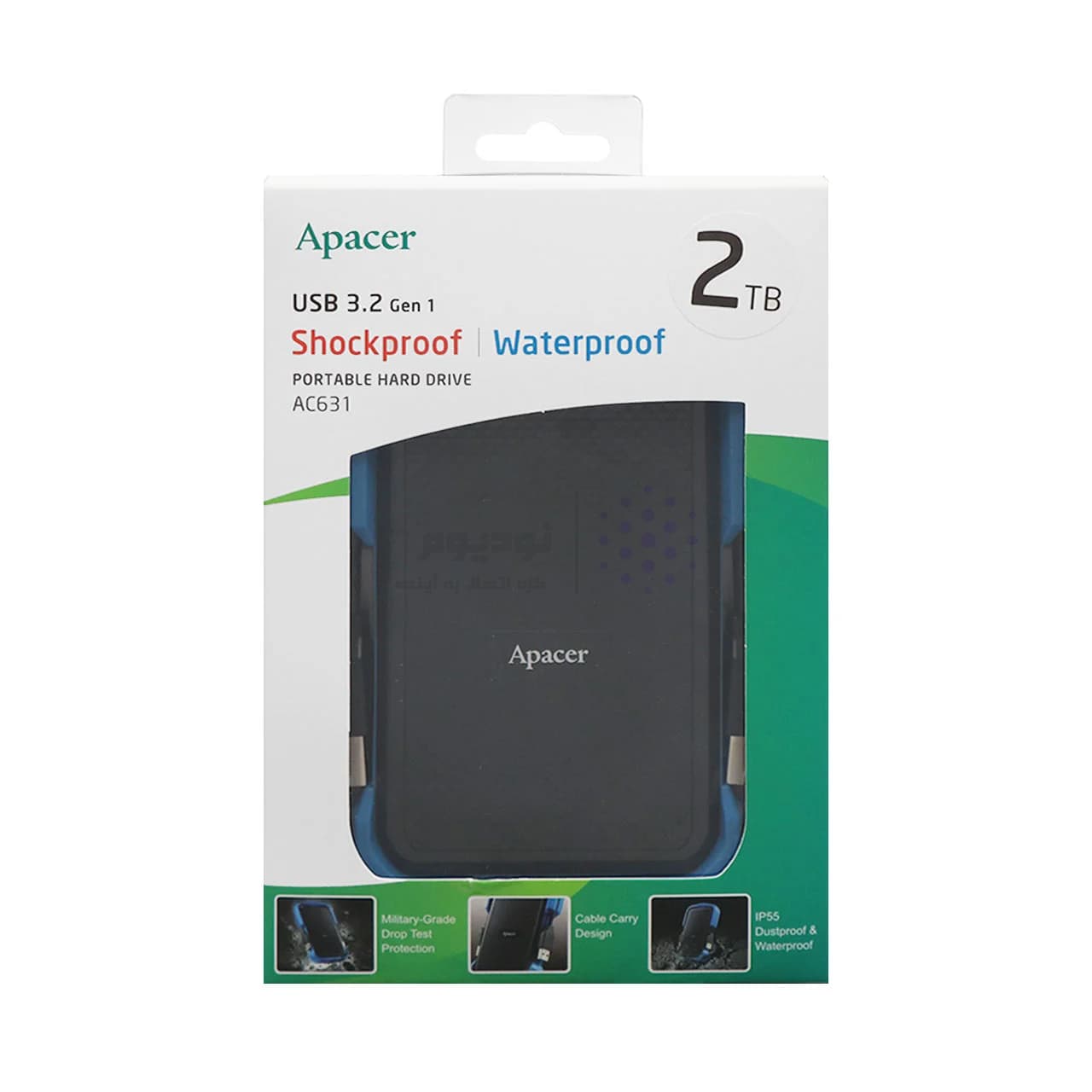 هارد اکسترنال Apacer مدل AC631 ظرفیت 2TB – مشکی آبی — تصویر ۶