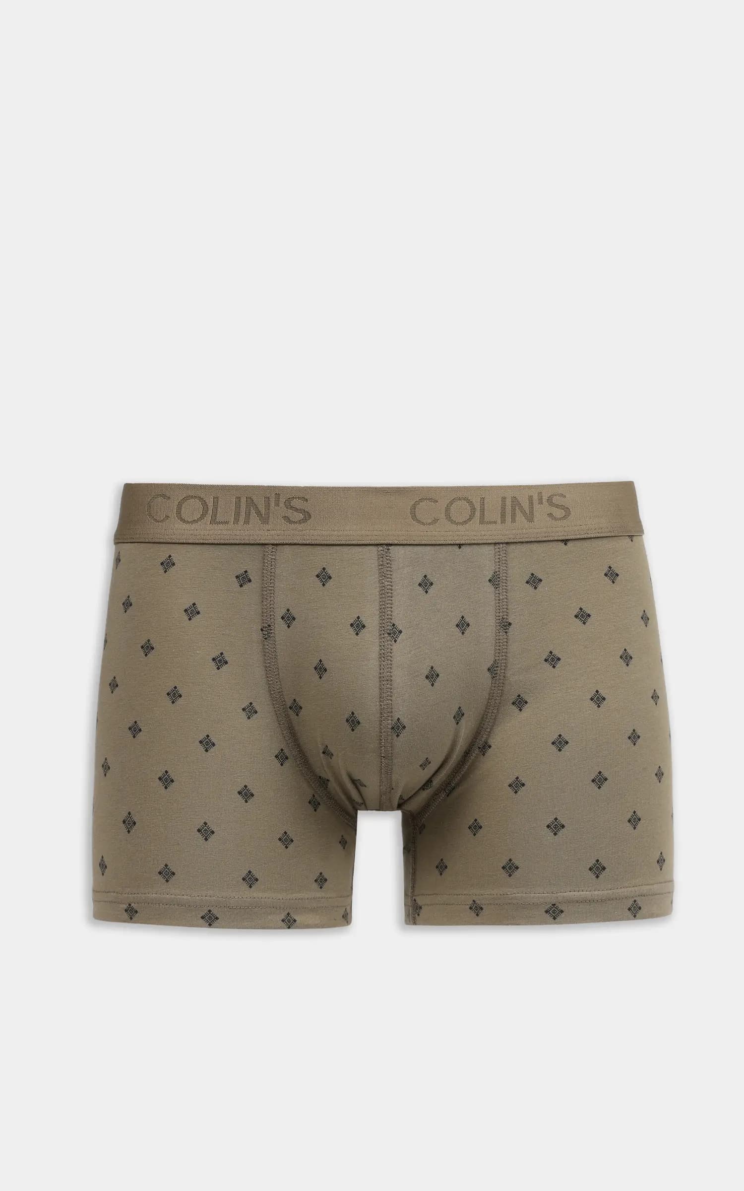 لباس زیر مردانه پادار طرح‌دار دو رنگ آبی و خاکی COLIN’S کد CL1081551 — تصویر ۲
