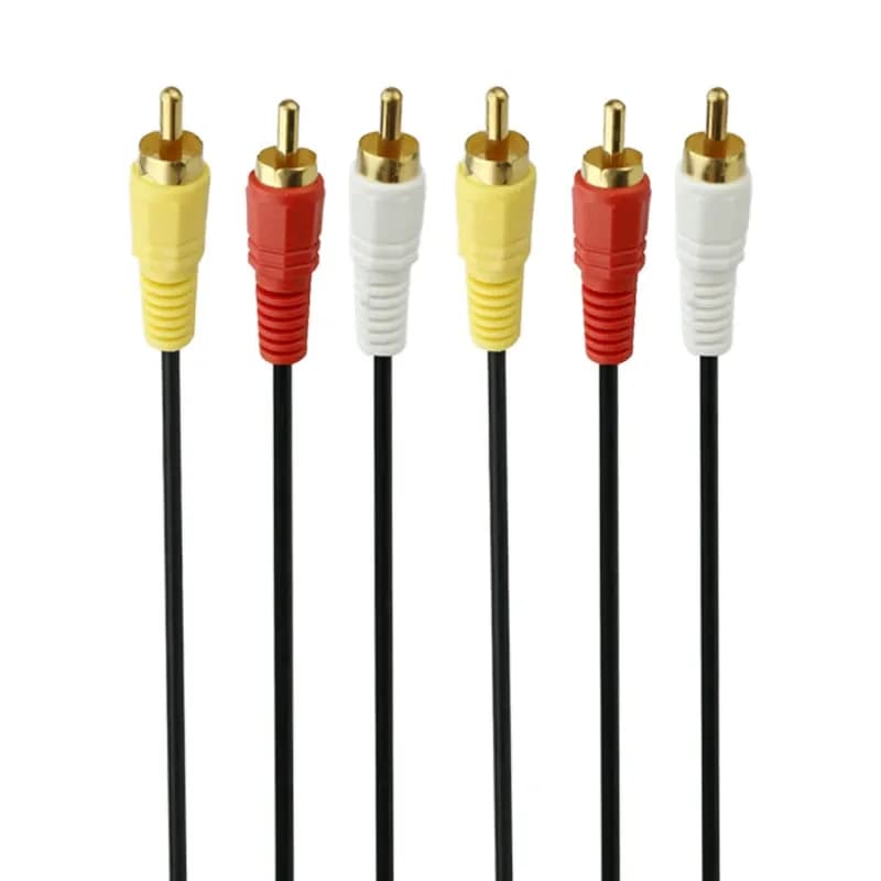 کابل 3 به 3 صدا و تصویر AV RCA به طول 1.5 متر — تصویر ۲
