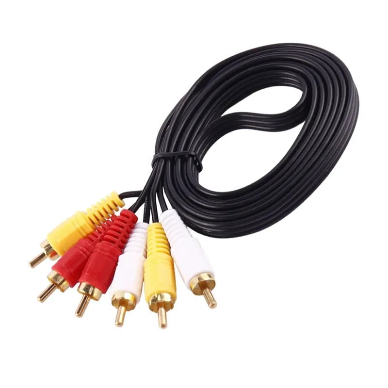 کابل 3 به 3 صدا و تصویر AV RCA به طول 1.5 متر — تصویر ۳