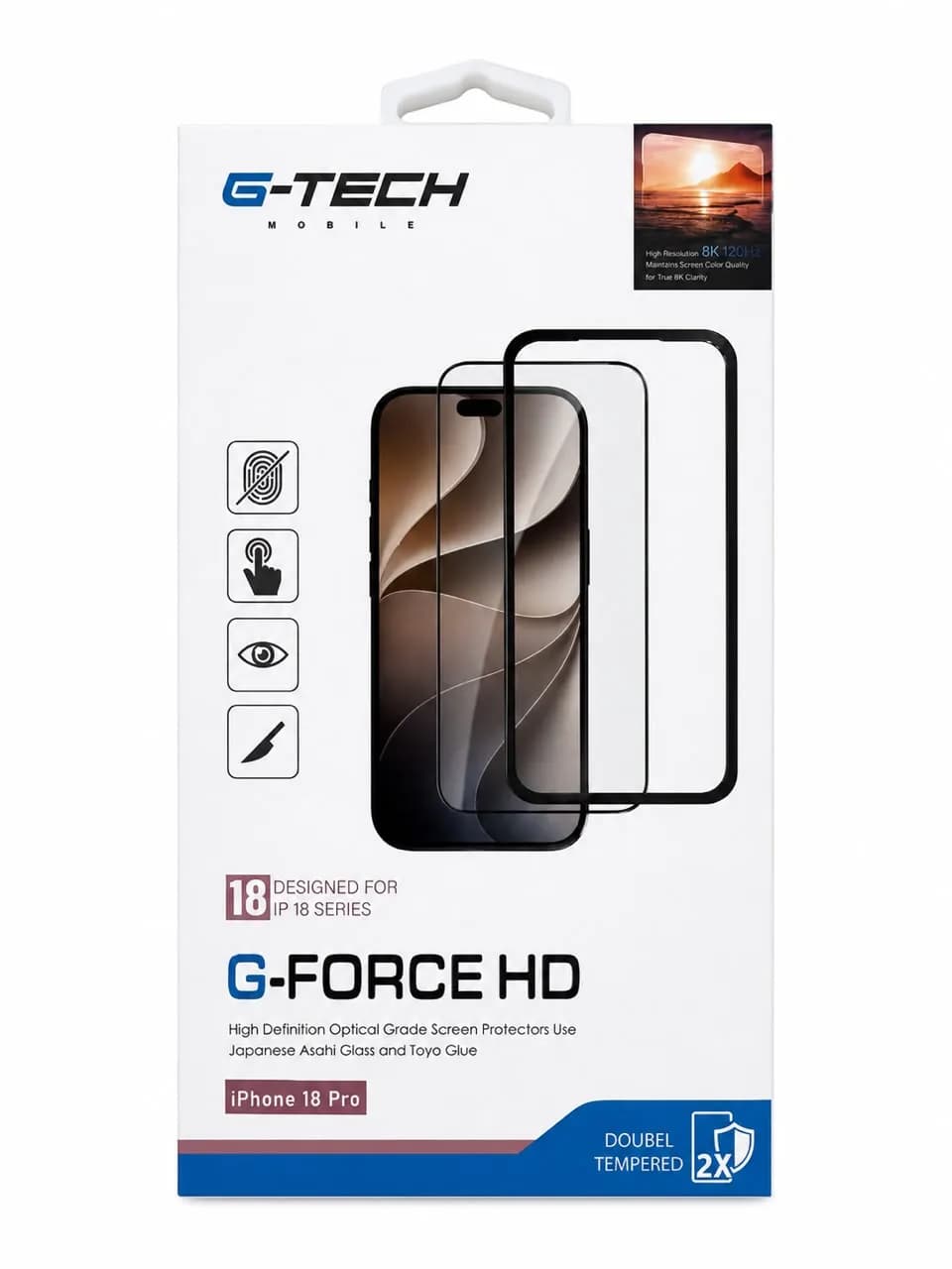گلس آیفون 18 پرو G-TECH G-FORCE HD — تصویر ۵
