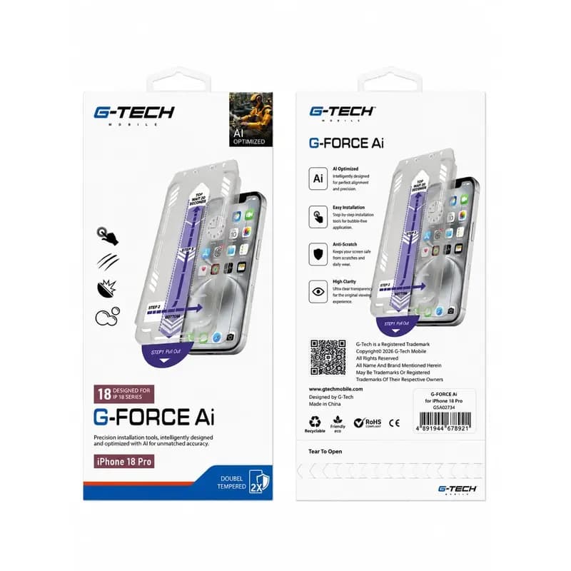 گلس آیفون 18 پرو G-TECH G-FORCE Ai — تصویر ۷