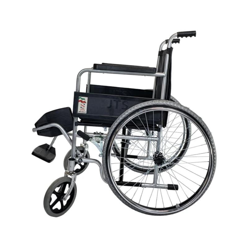 ویلچر تاشو ساده مدل 809R پره فلزی برند JTS – جی تی اس — تصویر ۲