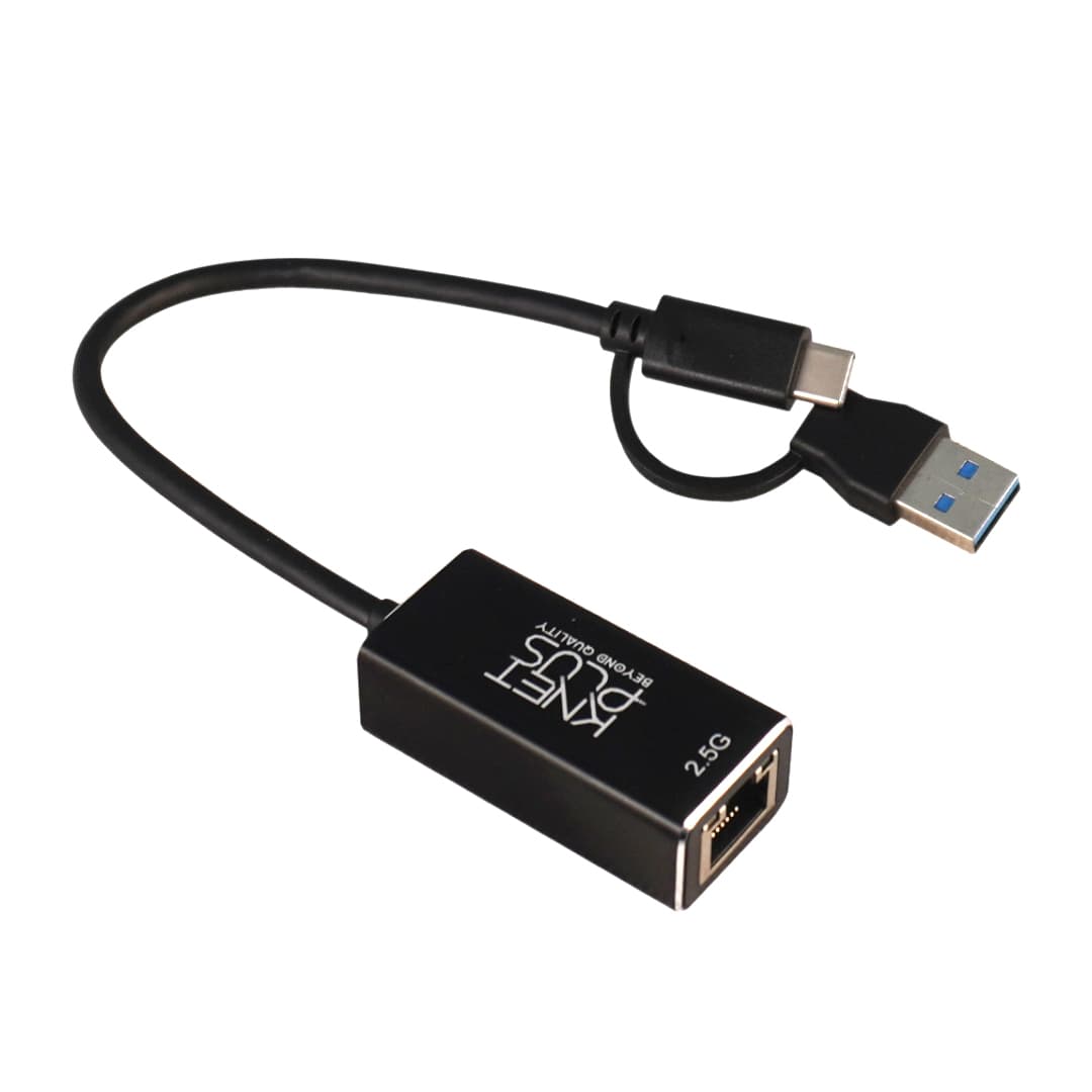 مبدل Type-C /USB3.0 به LAN کی نت پلاس مدل KP-COAC30LA25