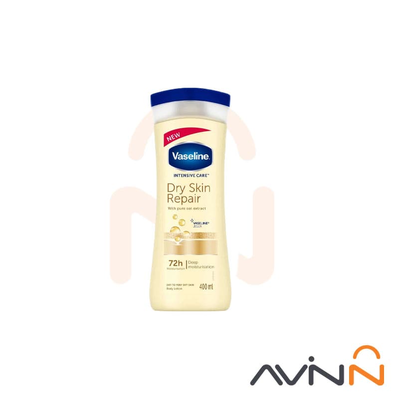 لوسیون بدن وازلین مدل DRY SKIN حجم 400 میل