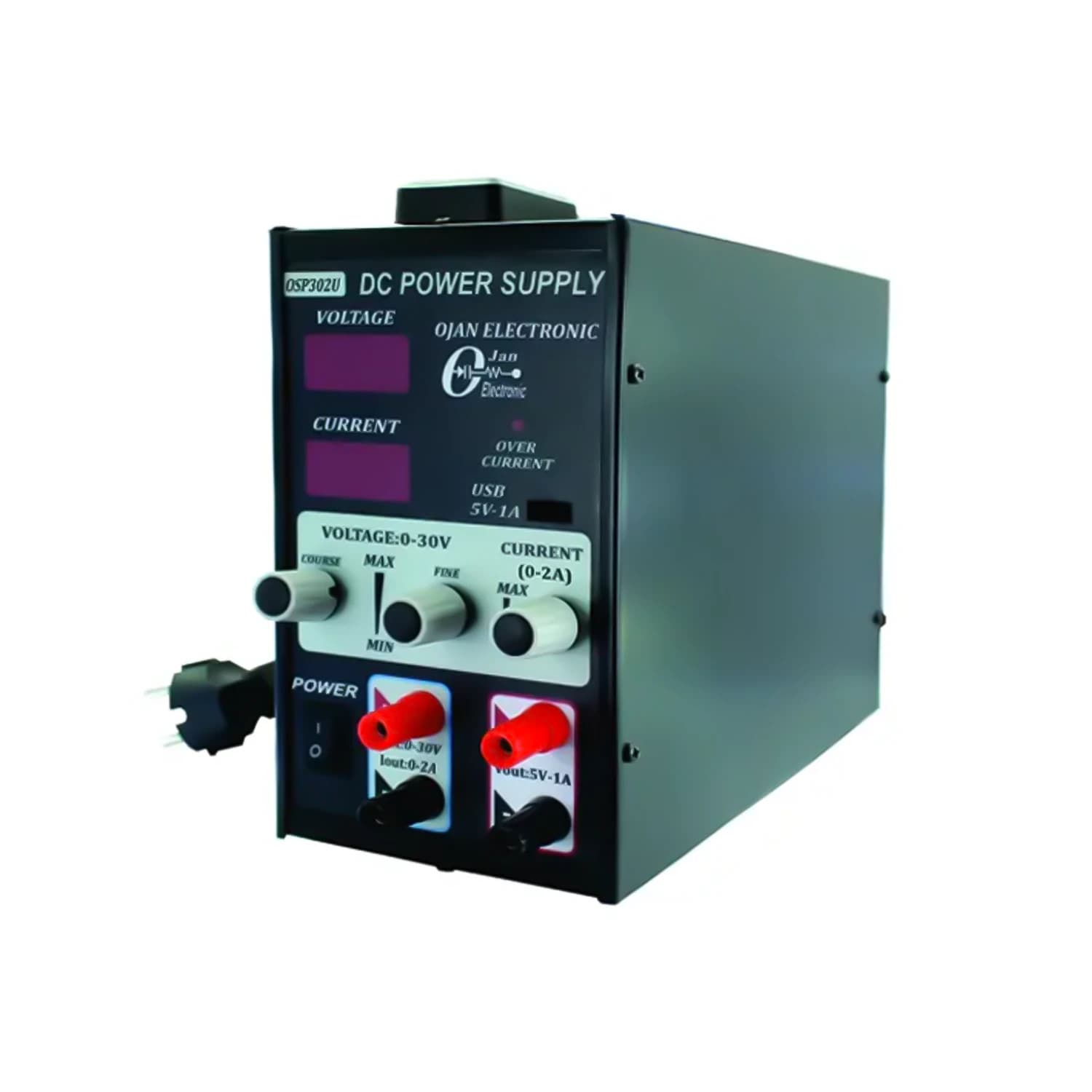 منبع تغذیه متغیر دو کانال 0 تا 30 ولت 2 آمپر اوژن الکترونیک مدل OSP-302U — تصویر ۳
