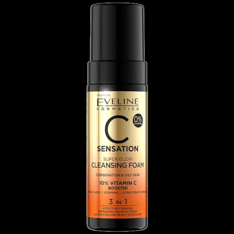 فوم شستشو صورت 3 در 1 ویتامین سی اولاین درخشان کننده مدل C Sensation پوست مختلط و چرب