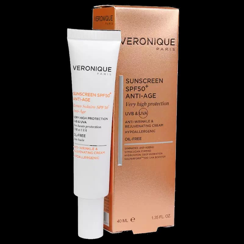 کرم ضد آفتاب ضد چروک و جوانساز ورونیک 40 میل مدل Anti-Age با SPF 50