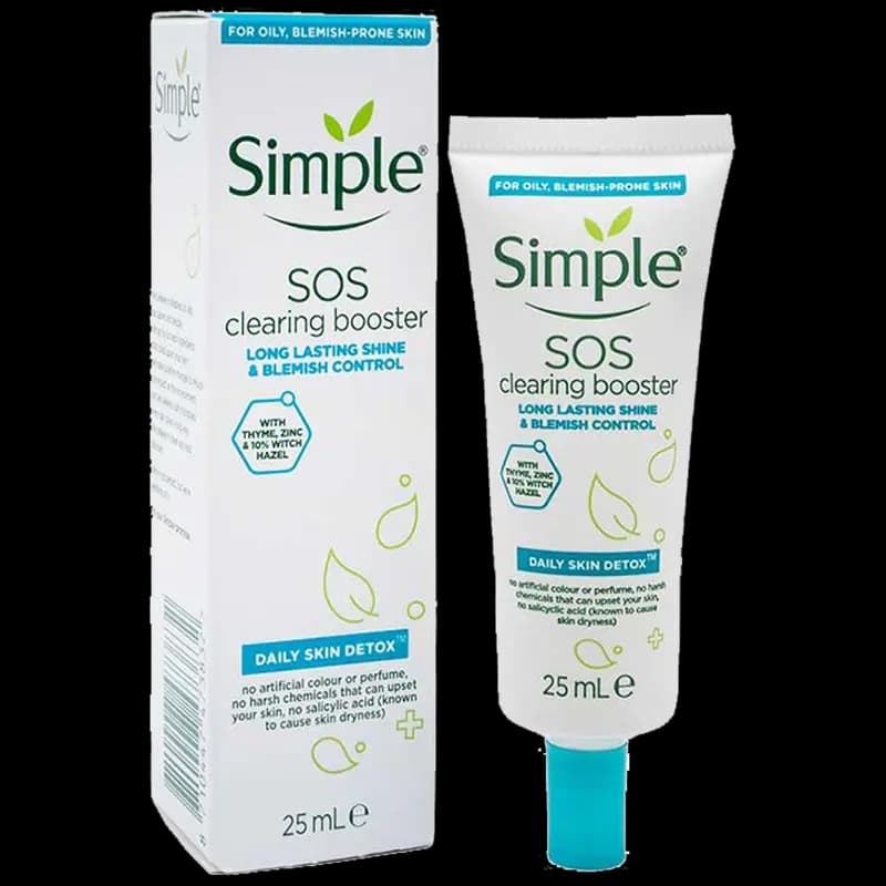 ژل ضد جوش فوری سیمپل 25 میل مدل Simple SoS Clearing Booster
