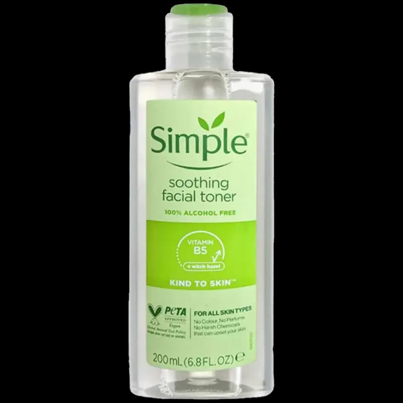 تونر پوست صورت سیمپل 200 میل مدل Simple Soothing Facial Toner