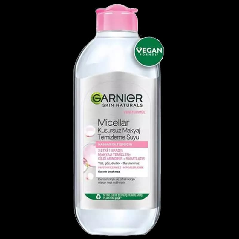 میسلار واتر 3 در 1 درب صورتی گارنیر (گارنیه) 400 میل مدل Garnier Skin Active Micellar Cleansing Water