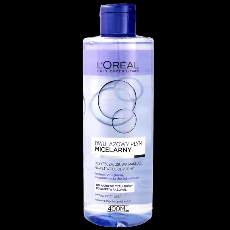 محلول پاک کننده میسلارواتر اورال 400 میل فرانسوی L’oreal cleansing micellar water