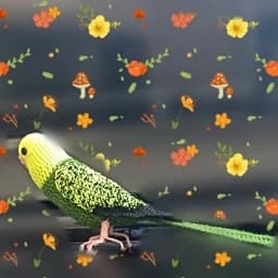 عروسک پرنده بافتنی طوطی مرغ عشق اسباب بازی کاموا قلاب بافی — تصویر ۴