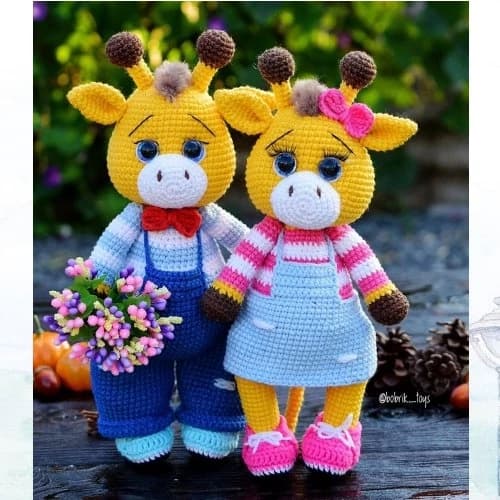 عروسک،دست بافت،زرافه،اسباب بازی،ست دختر و پسر