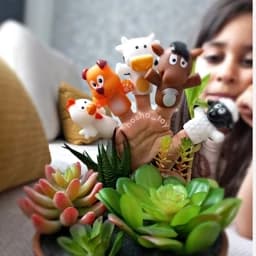 عروسک انگشتی سیلیکونی حیوانات اهلی، قابل شستشو، مناسب قصه سرایی، اسباب بازی نوزاد پوپت انگشتی سیلیکونی کودک — تصویر ۵