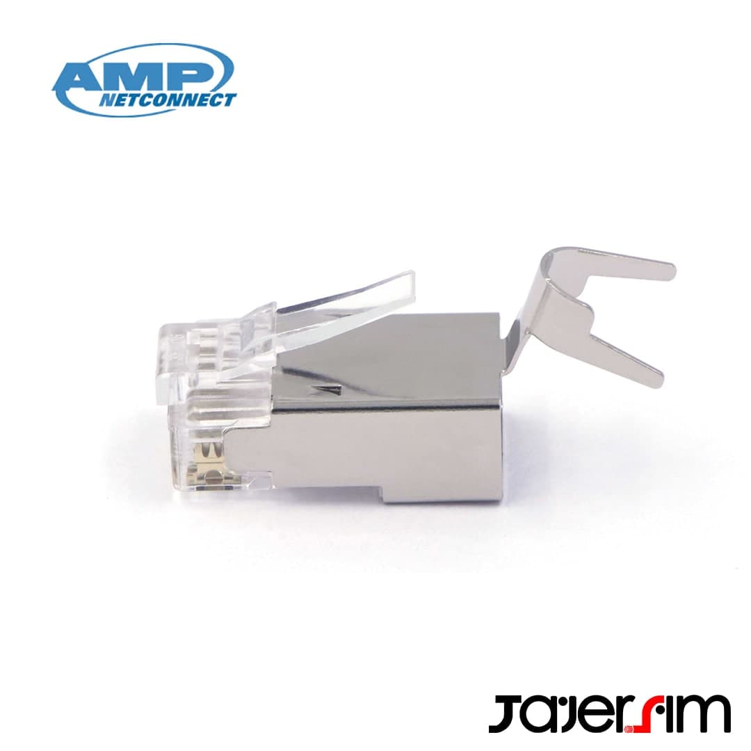 سوکت شبکه CAT7 SFTP شانه دار امپ — تصویر ۲
