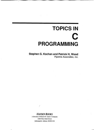 کتاب Topics in C Programming نسخه کامل