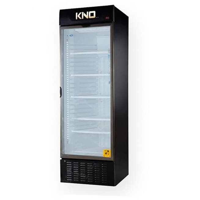 یخچال ویترینی 70 سانتی کینو مدل KR680BL (بدنه مشکی، وان مشکی، درب شامپاینی، شیشه رفلکس و ساده) — تصویر ۴