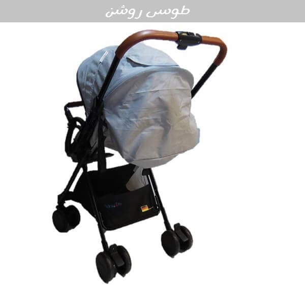 کالسکه مسافرتی دسته دو طرفه بیبی فورلایف مدل 2way جین — تصویر ۴
