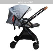 کالسکه مسافرتی دسته دو طرفه بیبی فورلایف مدل 2way جین — تصویر ۳
