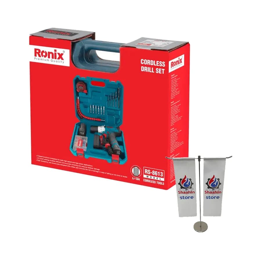 کیت دریل شارژی 12 ولت دو باتری رونیکس مدل RS-8613 — تصویر ۶